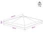 Preview: Pavillon Abdeckung Taupe 300 x 300 cm Polyester und Stahl