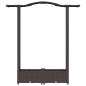 Preview: Hochbeet mit Rankgitter und Dach Braun 124 x 40 x 123 cm PP