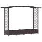 Preview: Hochbeet mit Rankgitter und Dach Braun 207 x 40 x 123 cm PP