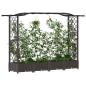 Preview: Hochbeet mit Rankgitter und Dach Braun 207 x 40 x 123 cm PP
