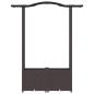 Preview: Hochbeet mit Rankgitter und Dach Braun 125 x 40 x 138 cm PP