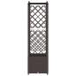 Preview: Hochbeet mit Rankgitter und Dach Braun 125 x 40 x 138 cm PP