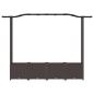 Preview: Hochbeet mit Rankgitter und Dach Braun 204 x 40 x 138 cm PP
