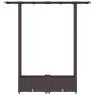 Preview: Hochbeet mit Rankgitter und Dach Braun 122,5 x 40 x 121 cm PP