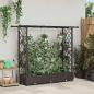 Preview: ARDEBO.de - Hochbeet mit Rankgitter und Dach Braun 164 x 40 x 121 cm PP