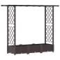 Preview: Hochbeet mit Rankgitter und Dach Braun 164 x 40 x 121 cm PP