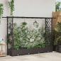 Preview: ARDEBO.de - Hochbeet mit Rankgitter und Dach Braun 203 x 40 x 121 cm PP