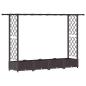 Preview: Hochbeet mit Rankgitter und Dach Braun 203 x 40 x 121 cm PP