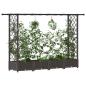 Preview: Hochbeet mit Rankgitter und Dach Braun 203 x 40 x 121 cm PP