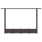 Preview: Hochbeet mit Rankgitter und Dach Braun 203 x 40 x 121 cm PP