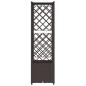 Preview: Hochbeet mit Rankgitter und Dach Braun 124,5 x 40 x 136 cm PP