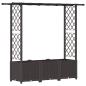 Preview: Hochbeet mit Rankgitter und Dach Braun 162,5 x 40 x 136 cm PP
