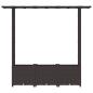 Preview: Hochbeet mit Rankgitter und Dach Braun 162,5 x 40 x 136 cm PP