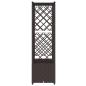 Preview: Hochbeet mit Rankgitter und Dach Braun 162,5 x 40 x 136 cm PP