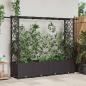 Preview: ARDEBO.de - Hochbeet mit Rankgitter und Dach Braun 203 x 40 x 136 cm PP