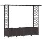 Preview: Hochbeet mit Rankgitter und Dach Braun 203 x 40 x 136 cm PP