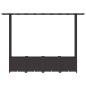 Preview: Hochbeet mit Rankgitter und Dach Braun 203 x 40 x 136 cm PP