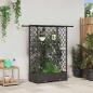Preview: ARDEBO.de - Hochbeet mit Rankgitter und Dach Braun 124 x 40 x 121 cm PP