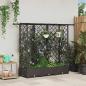 Preview: ARDEBO.de - Hochbeet mit Rankgitter und Dach Braun 164 x 40 x 121 cm PP