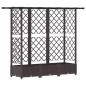 Preview: Hochbeet mit Rankgitter und Dach Braun 164 x 40 x 121 cm PP