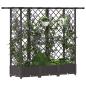 Preview: Hochbeet mit Rankgitter und Dach Braun 164 x 40 x 121 cm PP