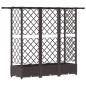 Preview: Hochbeet mit Rankgitter und Dach Braun 164 x 40 x 121 cm PP
