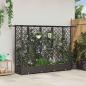 Preview: ARDEBO.de - Hochbeet mit Rankgitter und Dach Braun 202,5 x 40 x 121 cm PP