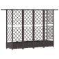 Preview: Hochbeet mit Rankgitter und Dach Braun 202,5 x 40 x 121 cm PP