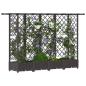 Preview: Hochbeet mit Rankgitter und Dach Braun 202,5 x 40 x 121 cm PP