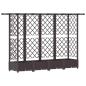 Preview: Hochbeet mit Rankgitter und Dach Braun 202,5 x 40 x 121 cm PP