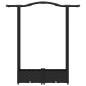 Preview: Hochbeet mit Rankgitter und Dach Schwarz 124 x 40 x 123 cm PP