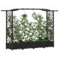Preview: Hochbeet mit Rankgitter und Dach Schwarz 207 x 40 x 123 cm PP
