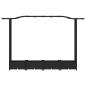 Preview: Hochbeet mit Rankgitter und Dach Schwarz 207 x 40 x 123 cm PP