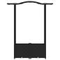 Preview: Hochbeet mit Rankgitter und Dach Schwarz 125 x 40 x 138 cm PP