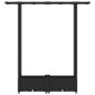 Preview: Hochbeet mit Rankgitter und Dach Schwarz 122,5 x 40 x 121 cm PP