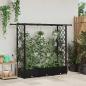 Preview: ARDEBO.de - Hochbeet mit Rankgitter und Dach Schwarz 164 x 40 x 121 cm PP