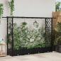 Preview: ARDEBO.de - Hochbeet mit Rankgitter und Dach Schwarz 203 x 40 x 121 cm PP