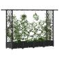 Preview: Hochbeet mit Rankgitter und Dach Schwarz 203 x 40 x 121 cm PP