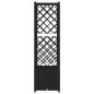 Preview: Hochbeet mit Rankgitter und Dach Schwarz 124,5 x 40 x 136 cm PP