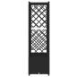 Preview: Hochbeet mit Rankgitter und Dach Schwarz 162,5 x 40 x 136 cm PP