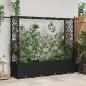 Preview: ARDEBO.de - Hochbeet mit Rankgitter und Dach Schwarz 203 x 40 x 136 cm PP