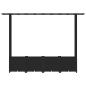 Preview: Hochbeet mit Rankgitter und Dach Schwarz 203 x 40 x 136 cm PP