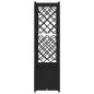 Preview: Hochbeet mit Rankgitter und Dach Schwarz 203 x 40 x 136 cm PP
