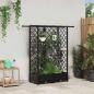 Preview: ARDEBO.de - Hochbeet mit Rankgitter und Dach Schwarz 124 x 40 x 121 cm PP