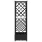 Preview: Hochbeet mit Rankgitter und Dach Schwarz 124 x 40 x 121 cm PP