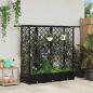 Preview: ARDEBO.de - Hochbeet mit Rankgitter und Dach Schwarz 164 x 40 x 121 cm PP