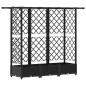 Preview: Hochbeet mit Rankgitter und Dach Schwarz 164 x 40 x 121 cm PP