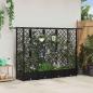 Preview: ARDEBO.de - Hochbeet mit Rankgitter und Dach Schwarz 202,5 x 40 x 121 cm PP