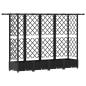 Preview: Hochbeet mit Rankgitter und Dach Schwarz 202,5 x 40 x 121 cm PP
