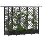 Preview: Hochbeet mit Rankgitter und Dach Schwarz 202,5 x 40 x 121 cm PP